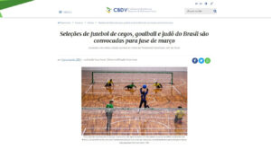 CBDV Seleções de futebol de cegos , goalball e judô do Brasil são convocadas para fase de março